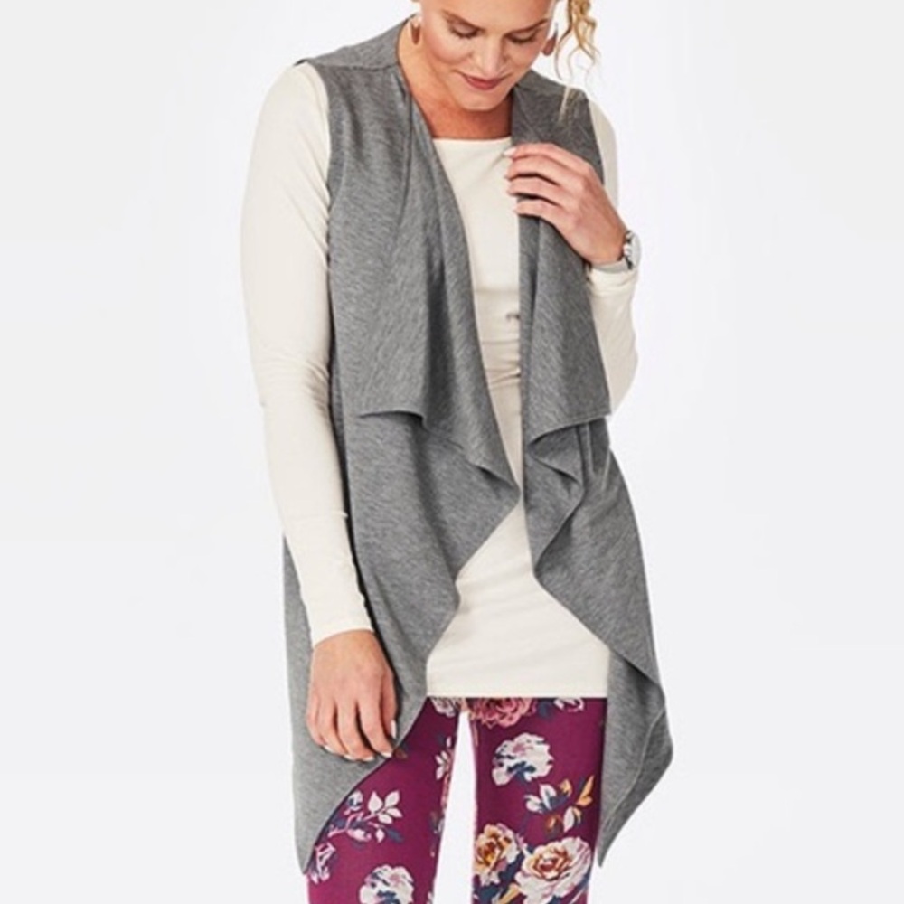 Matilda Jane Medium Count It Out Gray Vest